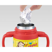 超軽量両手ストローステンレスボトル 240ml おさるのジョージ スケーター