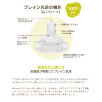 ブレイン 広口 替 乳首 2個セット（ 丸穴S ）ズーム・ティー