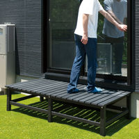 武田コーポレーション アルミ縁台90×177 AL-90177GY １箱（直送品）