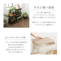 武田コーポレーション ヴィンテージ調 天板付きキャスターワゴン 2段 K9-VTTW50WH 1箱（直送品）