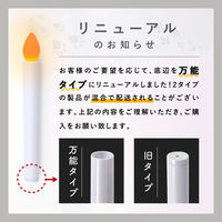 大河商事 LEDキャンドルライト ロウソク 2本セット 本物の炎の揺らぎ ナチュラル LUFINE003-NA 1セット(2本入)（直送品）