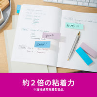 スリーエム(3M) ポストイット ふせん 付箋 強粘着 75mm×25mm マルチカラー2 1箱（24冊入） 5001SS-MC-2N