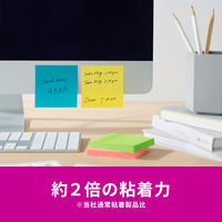 スリーエム(3M) ポストイット ふせん 付箋 強粘着 ノート 75mm×75mm マルチカラー8 1ケース（4冊入） 654SS-MC-8