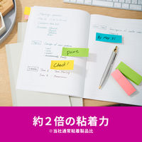 スリーエム(3M) ポストイット ふせん 付箋 強粘着 75mm×25mm マルチカラー8 1ケース（8冊入） 500SS-MC-8N