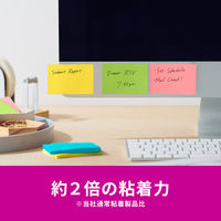 スリーエム(3M) ポストイット ふせん 付箋 強粘着 ノート 75mm×50mm マルチカラー8 1ケース（4冊入） 656SS-MC-8N