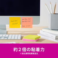 スリーエム(3M) ポストイット ふせん 付箋 強粘着 ノート 75mm×75mm マルチカラー6 1ケース（4冊入） 654SS-MC-6