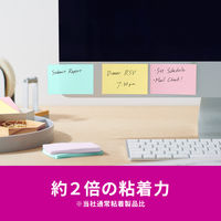 スリーエム(3M) ポストイット ふせん 付箋 強粘着 ノート 75mm×50mm マルチカラー5 1ケース（4冊入） 656SS-MC-5N