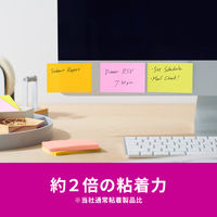 スリーエム(3M) ポストイット ふせん 付箋 強粘着 ノート 75mm×50mm マルチカラー6 1ケース（4冊入） 656SS-MC-6N