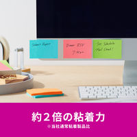 スリーエム(3M) ポストイット ふせん 付箋 強粘着 ノート 75mm×50mm マルチカラー1 1ケース（4冊入） 656SS-MC-1N