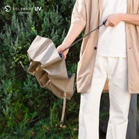 大河商事 晴雨兼用日傘 完全遮光UPF50PA＋ 耐風 ４段 メンズ おしゃれ グレー solshade021-GY 1本（直送品）