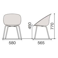 【設置込】イトーキ ワンチェア 4本脚 座クッション フォレストグリーン×ダークグリーン×オフブラックW KLD-955PV-G2W2 1脚（直送品）