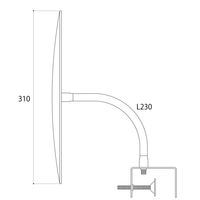 信栄物産 防犯ミラー クランプタイプ Φ310 白 CR-30-W マル 1個（直送品）
