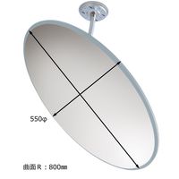 信栄物産 防犯ミラー フレキシブルタイプ Φ550 グレー H-55 マル 1個（直送品）