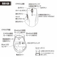 株式会社オーム電機 PCGEAR静音ワイヤレスマウス ブラックMサイズ 01-3600 1個