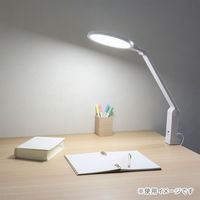 オーム電機 LEDデスクランプ ブルーライトカット クランプ式 ホワイト 06-3841 1個