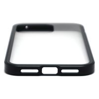 エアージェイ IPHONE 13Pro 背面クリアガラス+耐衝撃アルミバンパー背面ケース AC-P21P-MC BK 1個（直送品）