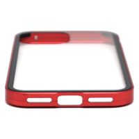 エアージェイ IPHONE 13Pro　背面クリアガラス+耐衝撃アルミバンパー背面ケース AC-P21P-MC RD 1個（直送品）