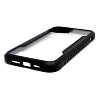 エアージェイ IPHONE 13ProMax耐衝撃アルミフレームクリア背面ケース AC-P21X-PC BK 1個（直送品）