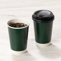 サンナップ 厚紙タフカップ ダークグリーン 400ml 1箱（800個：40個入×20袋）