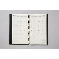 高橋書店 【2024年版】リングダイアリースリム A5変型 見開き1週間 月曜始まり 黒 93 1冊（直送品）