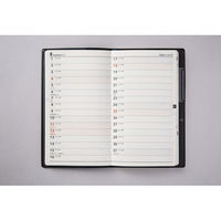 高橋書店 【2024年版】ニューダイアリーミニ5 手帳判 見開き1週間 月曜始まり 黒 134 1セット(2冊)（直送品）