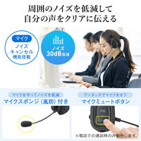 サンワサプライ ダイレクト:Bluetoothヘッドセット(通話向けノイズキャンセル機能搭載) 400-BTMH022BK 1個（直送品）
