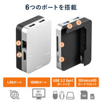 サンワサプライ ダイレクト:SurfacePro8 用USB3.2 Gen1ハブ 400-HUBC6S 1個（直送品）