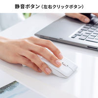 サンワサプライ ダイレクト:静音Type-Cワイヤレス IR LEDマウス(5ボタン・薄型) 400-MAWC1215W 1個（直送品）