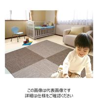 富双合成 剥がせるフロアパネル ストライプ(ブラウン) 45×45cm 4枚入 PTT02 1セット(8枚:4枚×2セット)（直送品）