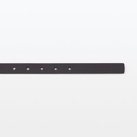 無印良品 ヌメ革 長さを調節できる 細幅ベルト ダークブラウン 良品計画