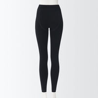 【レディース】無印良品 裏起毛 厚手 レギンス 婦人 S 黒 良品計画