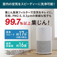 アイリスオーヤマ 空気清浄機 16畳 風量調整 花粉 ほこり AAP-S30B-W 1台