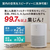アイリスオーヤマ 空気清浄機 10畳 風量調整 花粉 ほこり AAP-S20B-W 1台