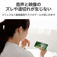 イヤホン タイプC マイク付き カナル型 耳せんタイプ 有線 シルバー EHP-DF11CMSV エレコム 1個（直送品）
