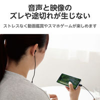 イヤホン タイプC マイク付き カナル型 耳せんタイプ 有線 ブラック EHP-DF11CMBK エレコム 1個（直送品）