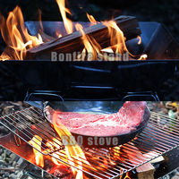 ホームテイスト バーベキューたき火台 幅365×奥行348×高さ255ｍm シルバー SH-21-BBT 1個（直送品）