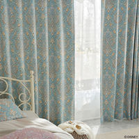 スミノエ プリンセス カーテン ディズニー クラッシックビューティー 1200×1550mm ブルー １セット(2枚入)（直送品）