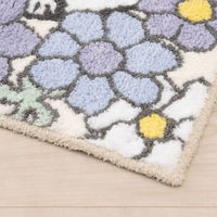 センコー スヌーピー 花いっぱい ロング トイレマット 約80×60cm ブルー SNB230412 1枚（直送品）