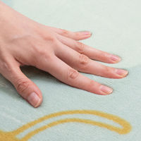 センコー となりのトトロ　森のパズル　ふんわり柔らラグ 約200×240cm　グリーン TOI230501 1枚（直送品）