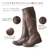 リゲッタ サイドジップ付ブーツ ダークブラウン S R610-DBR-S 1足　ナースシューズ（直送品）