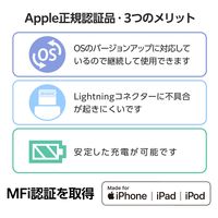 iPhone充電 ライトニングケーブル 3m 最大12W 白 MPA-UALEC30WH エレコム 1個