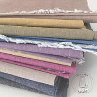 清原 生地 残糸先染めシャンブレー ココチファブリック KOF-51 LBE 1巻(10M)（直送品）