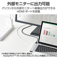 ドッキングステーション タイプC ハブ HDMI SDカード Macbook専用 直挿し DST-C24SV/EC エレコム 1個