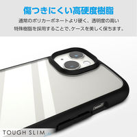 iPhone15 ケース ハイブリッド 衝撃吸収 薄型 フレームカラー ブラック PM-A23ATSLFCBK エレコム 1個