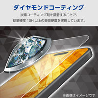 iPhone15 Pro ガラスフィルム 高透明 強化ガラス ダイヤモンドコート PM-A23CFLGDC エレコム 1個（直送品）