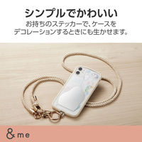 スマホ ストラップホルダー シート ケーブル穴用 1口タイプ 1枚入り ミラー P-STHD1DEMR エレコム 1個