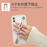 スマホストラップ キーリングハンガー チェーン 落下防止 長さ調整可能 クリア P-STKHCHMCR エレコム 1個（直送品）