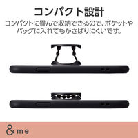 スマホグリップ 落下防止 スマホ スタンド 無地タイプ ブラック P-STRFMRBK エレコム 1個（直送品）