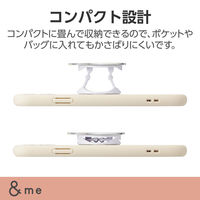 スマホグリップ 落下防止 スマホ スタンド ミラータイプ 雲 P-STRFMRCSV エレコム 1個（直送品）