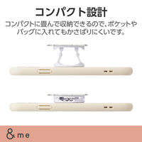 スマホグリップ 落下防止 スマホ スタンド ミラータイプ 花 P-STRFMRFSV エレコム 1個（直送品）